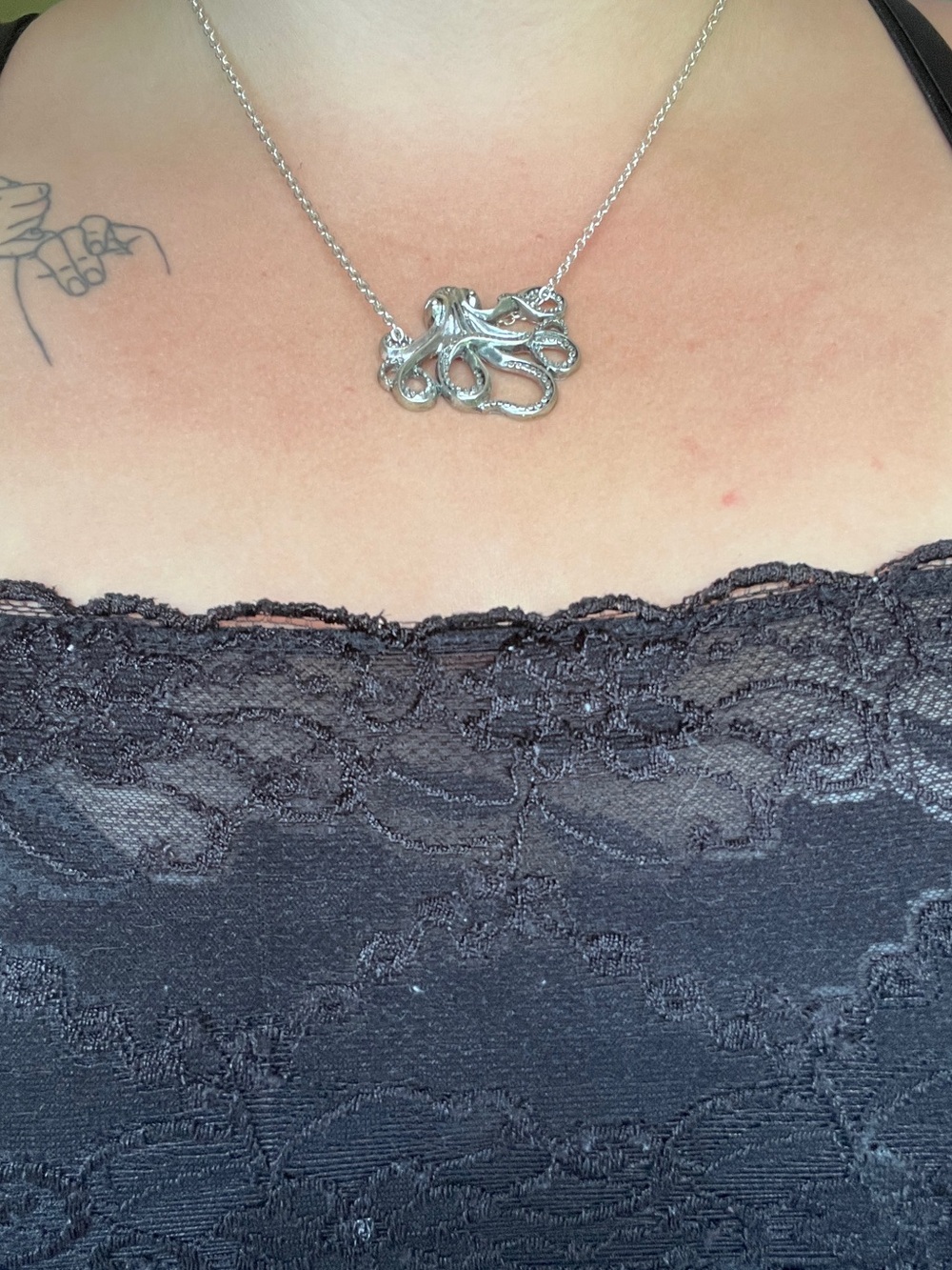 Octopus Pendant Necklace in Silver - Women Jewelry